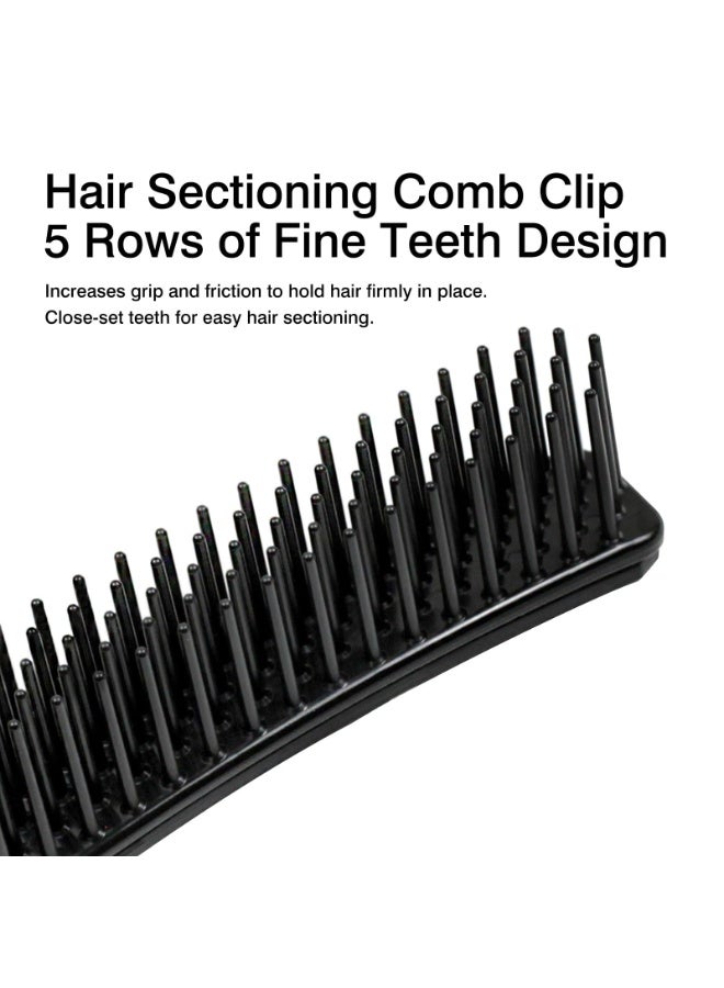 Hair Sectioning Clips Set (2 Pcs) - Professional Grip Clips for Hairstyling, Cutting, Coloring at Salon or Home (Black) - Image 3
